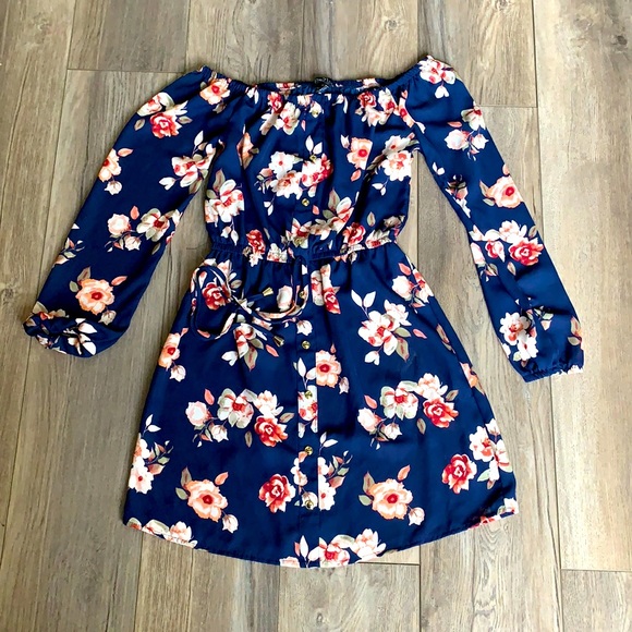 Beautiful Off The Shoulder Floral Dress - Picture 1 of 1